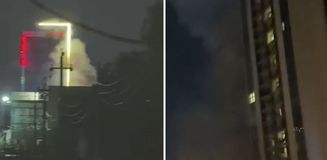 Irak'ta otele saldırı! Yangın çıktı Irak'ta otele saldırı! Yangın çıktı