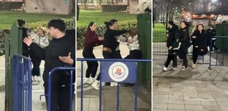 Liseliler parkı boks ringine çevirdi: Seni mermi manyağı yapacağım