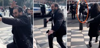 Nice'te Filistin standında provokasyon girişimi: Hem saldırdı hem 'Mağdurum' dedi