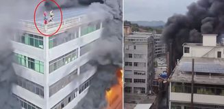 Can pazarı! Alevlerin sardığı binada mahsur kaldılar Can pazarı! Alevlerin sardığı binada mahsur kaldılar