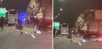 Kuzey Marmara Otoyolu'nda tır ile yolcu otobüsü çarpıştı, 10 kişi yaralandı Kuzey Marmara Otoyolu'nda tır ile yolcu otobüsü çarpıştı, 10 kişi yaralandı