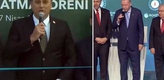 Cumhurbaşkanı Erdoğan'ın ROKETSAN'ın iki numarasına yaptığı uyarı törene damga vurdu