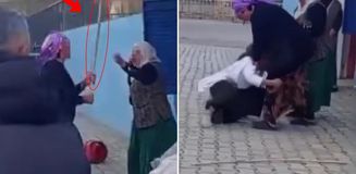 En olmadık yerde eline sopayı alıp önce camları kırdı sonra kadını dövdü