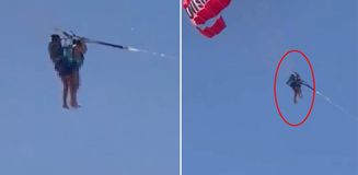 Skandal görüntü! Yamaç paraşütüyle uçarken cinsel saldırıya uğradı