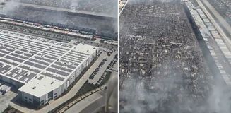 Patronuyla maaş tartışması yaşayan işçi, 1,2 milyon metrekarelik depoyu küle çevirdi