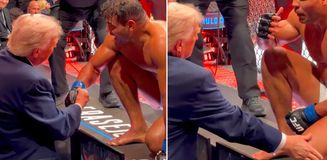 Trump'tan Brezilyalı dövüşçüye: Çok yakışıklı bir adamsın, model olabilirsin Trump'tan Brezilyalı dövüşçüye: Çok yakışıklı bir adamsın, model olabilirsin
