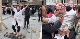 Kent meydanında panik anları! Protesto sırasında boğuluyordu