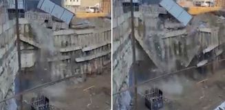 Fenerbahçe Stadı'nın yanındaki inşaatta istinat duvarı çöktü