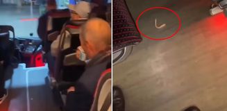 Muavin otobüste düşen takma dişin sahibini aradı: Bahattin ağabey dişin ağzında mı?
