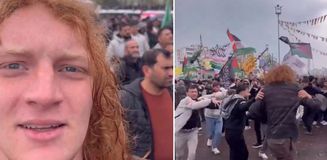 Amerikalı gezgin Diyarbakır'da protestonun ortasında kaldı