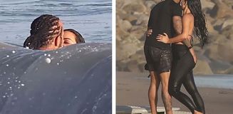 Kim Kardashian ve Lewis Hamilton, sörf yaparken aşk tazeledi