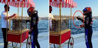 Formula 1 pilotu Tsunoda İstanbul turuna simit yemek için ara verdi