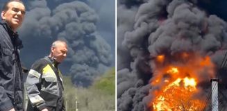 Rusya'da Ukrayna'nın vurduğu petrol rafinerisindeki yangın devam ediyor