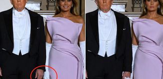 Herkes o detaya takıldı, First Lady Trump'ın elini yine tutmadı