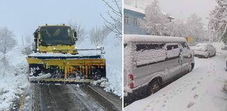 İzmir'de mayısta kar manzarası İzmir'de mayısta kar manzarası