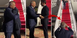 Macron ile Paşinyan birbirine zor veda etti! Defalarca sarıldılar, kalp yapıp öpücük yolladılar Macron ile Paşinyan birbirine zor veda etti! Defalarca sarıldılar, kalp yapıp öpücük yolladılar