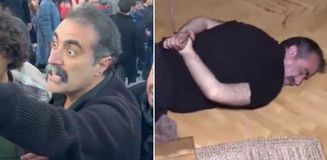 ODTÜ'de Türk bayrağı açan öğrencilere saldıran kişi böyle gözaltına alındı ODTÜ'de Türk bayrağı açan öğrencilere saldıran kişi böyle gözaltına alındı
