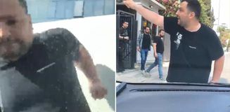 Önünü kestiği araca saldırdı, 'Karakola gel' diye bağırdı Önünü kestiği araca saldırdı, 'Karakola gel' diye bağırdı