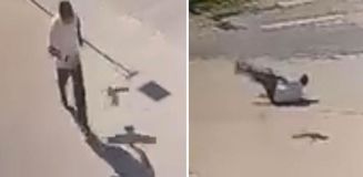 Kendisine saldıran kargadan kaçarken taklalar attı