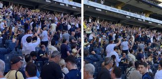 Oyunu kullanan Fenerbahçe taraftarı stadyumu ''Aziz Yıldırım'' sesleriyle inletti