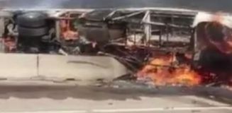 Irak'ta Kerbela ziyaretinden dönenleri taşıyan otobüste yangın çıktı: 25 ölü Irak'ta Kerbela ziyaretinden dönenleri taşıyan otobüste yangın çıktı: 25 ölü