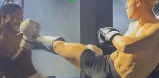Ünlü oyuncunun oğlu babasının izinden gidiyor, ringin tozunu attırdı Ünlü oyuncunun oğlu babasının izinden gidiyor, ringin tozunu attırdı