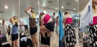Bagaj ücretinden kaçmak için yaptığı şey herkesi şaşırttı: Hafiflesin diye üst üste giydi Bagaj ücretinden kaçmak için yaptığı şey herkesi şaşırttı: Hafiflesin diye üst üste giydi
