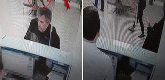 Bankada işlem yaparken başına kedi düştü: Kalpten gidiyorduk