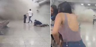 Venezuela'daki deprem anı kamerada! Havalimanındaki panik saniye saniye kaydedildi