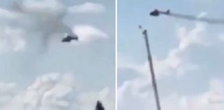 14 kişinin hayatını kaybettiği helikopter kazası kamerada