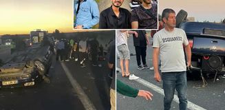 Lastiği patlayan araç takla attı! 3 kişi feci şekilde can verdi Lastiği patlayan araç takla attı! 3 kişi feci şekilde can verdi