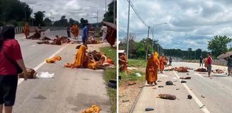 Tayland'da 8 keşişin can verdiği kazada kan donduran görüntüler Tayland'da 8 keşişin can verdiği kazada kan donduran görüntüler