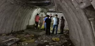 Yıkılan işhanının altından 2'nci Dünya Savaşı'ndan kalma sığınak çıktı Yıkılan işhanının altından 2'nci Dünya Savaşı'ndan kalma sığınak çıktı