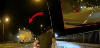 Takla atan araçtan 9 yaşındaki çocuk yola savruldu