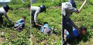Cinsel içerikli paylaşım yapan gençleri sopayla acımasızca dövdü