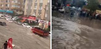 Ankara'da sağanak yağış hayatı felç etti