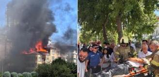 Ümraniye'de 4 katlı binada yangın