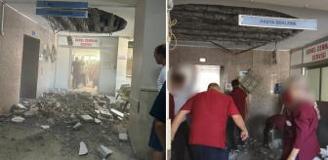 Denizli Devlet Hastanesi'nin tavanı çöktü