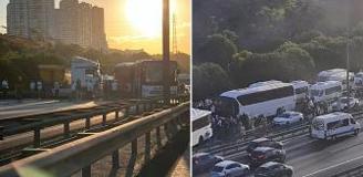 TEM'de zincirleme kaza! 1 kişi hayatını kaybetti, 21 kişi yaralandı