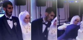 2 gündür uyumayan damat, pasta kesilirken yere yığıldı