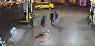 Benzin istasyonunda dehşet: Tek yumrukla hayatı karardı