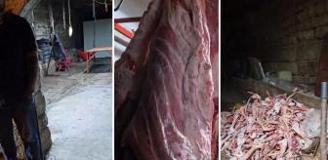 Et denince akla gelen kentte skandal! 1,5 ton et imha edildi