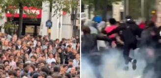 3000 kişinin katıldığı ücretsiz tavuk etkinliği kaosa dönüştü, polis biber gazı ile müdahale etti