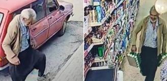 Markete girerken yaptığı hareketle yürekleri ısıttı