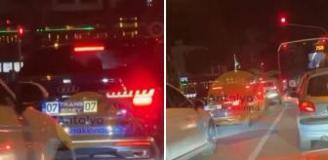 Aracına astığı plakanın bedeli ağır oldu