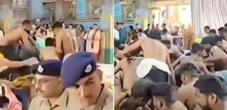 Hindistan'da tapınakta izdiham: 3 ton adak yemeği dakikalar içinde yağmalandı