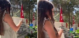 Şehit kızının mezardaki babasına sorduğu soru kahretti