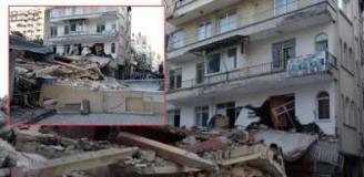 Faciaya ramak kaldı! Yıkılan bina apartmanın üzerine düştü