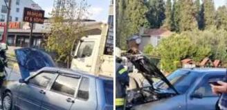 Seyir halindeyken alev aldı