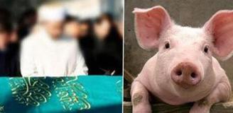 'Babamın hayrına' deyip cami önünde 3 bin kişiye domuz eti yedirdi